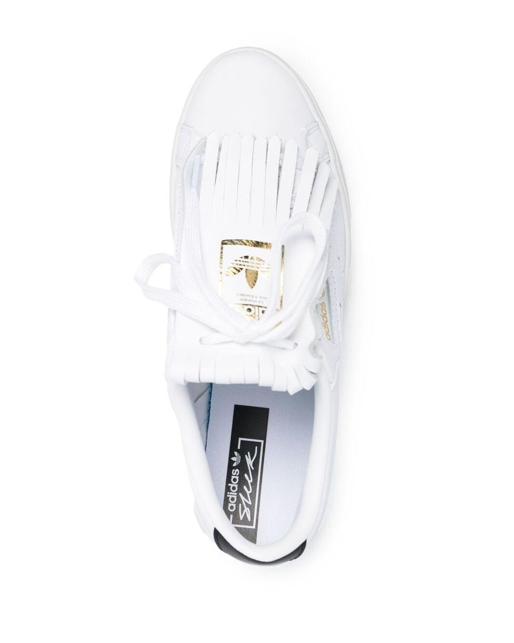 adidas Sleek Tassel-embellished Sneakers in White | Lyst