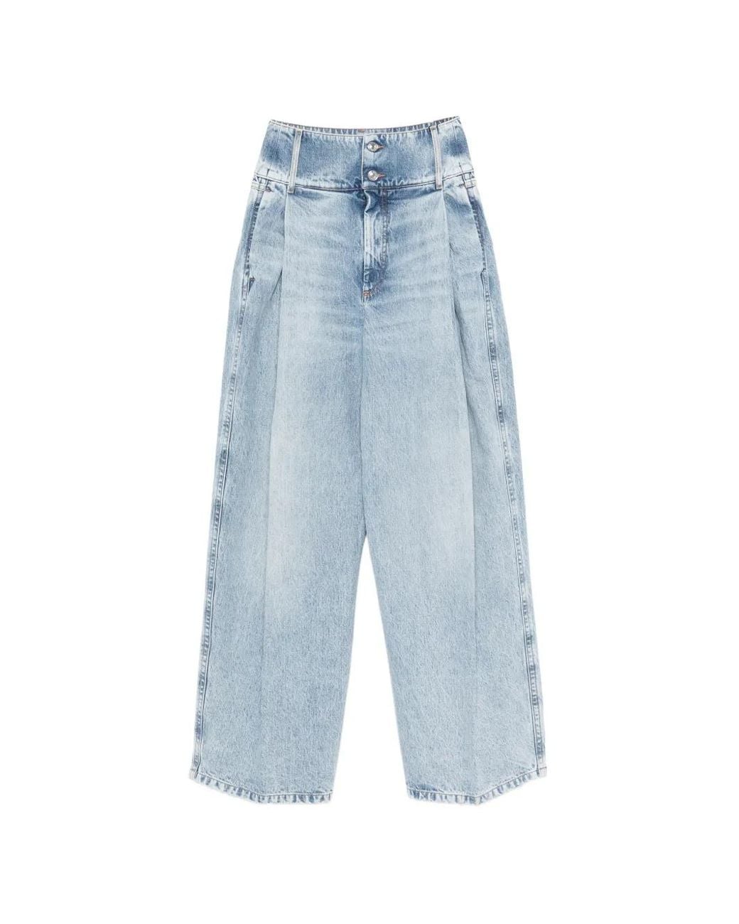 Sportmax Blue Pleated Jeans