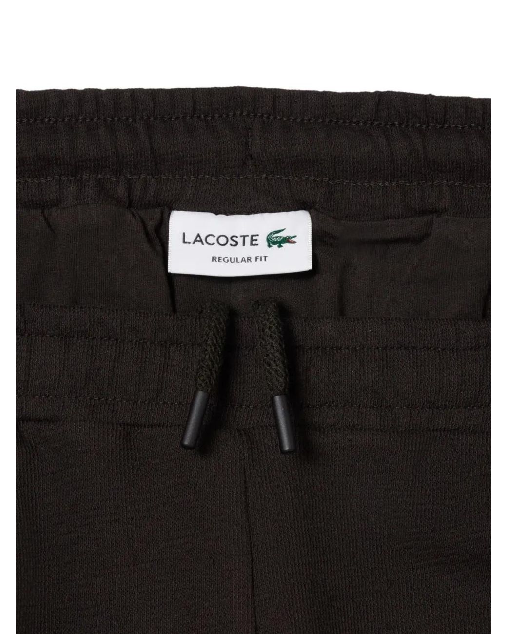 Lacoste Black Textured Jersey Shorts for men