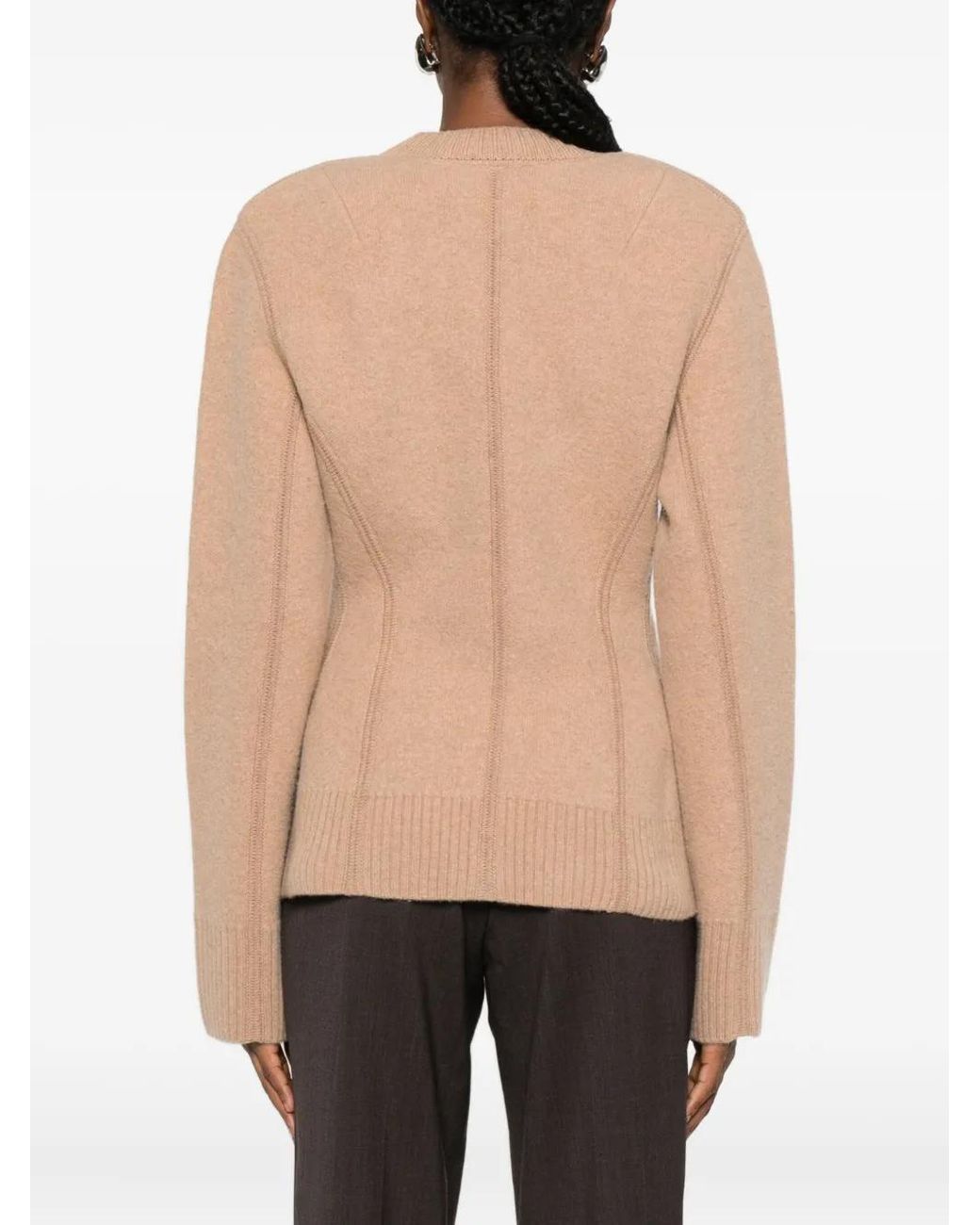 Ermanno Scervino Natural Button-Down Jacket