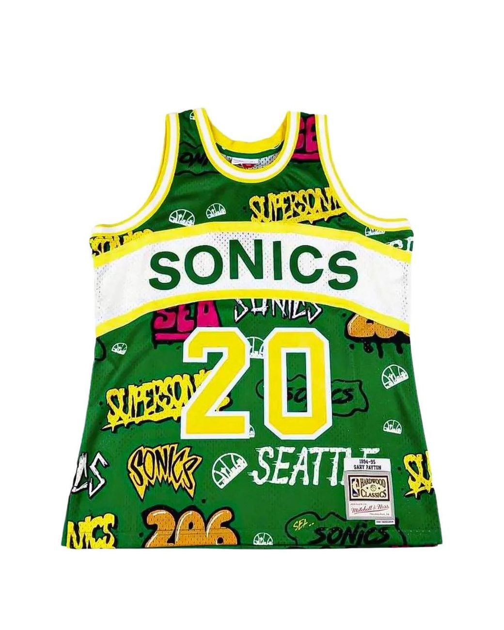 Mitchell & Ness Green Slap Sticker Swingman Vest for men