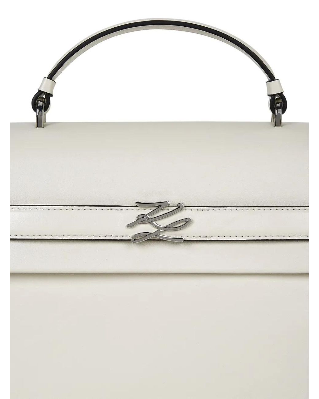 Karl Lagerfeld White Medium K/Autograph Tote Bag