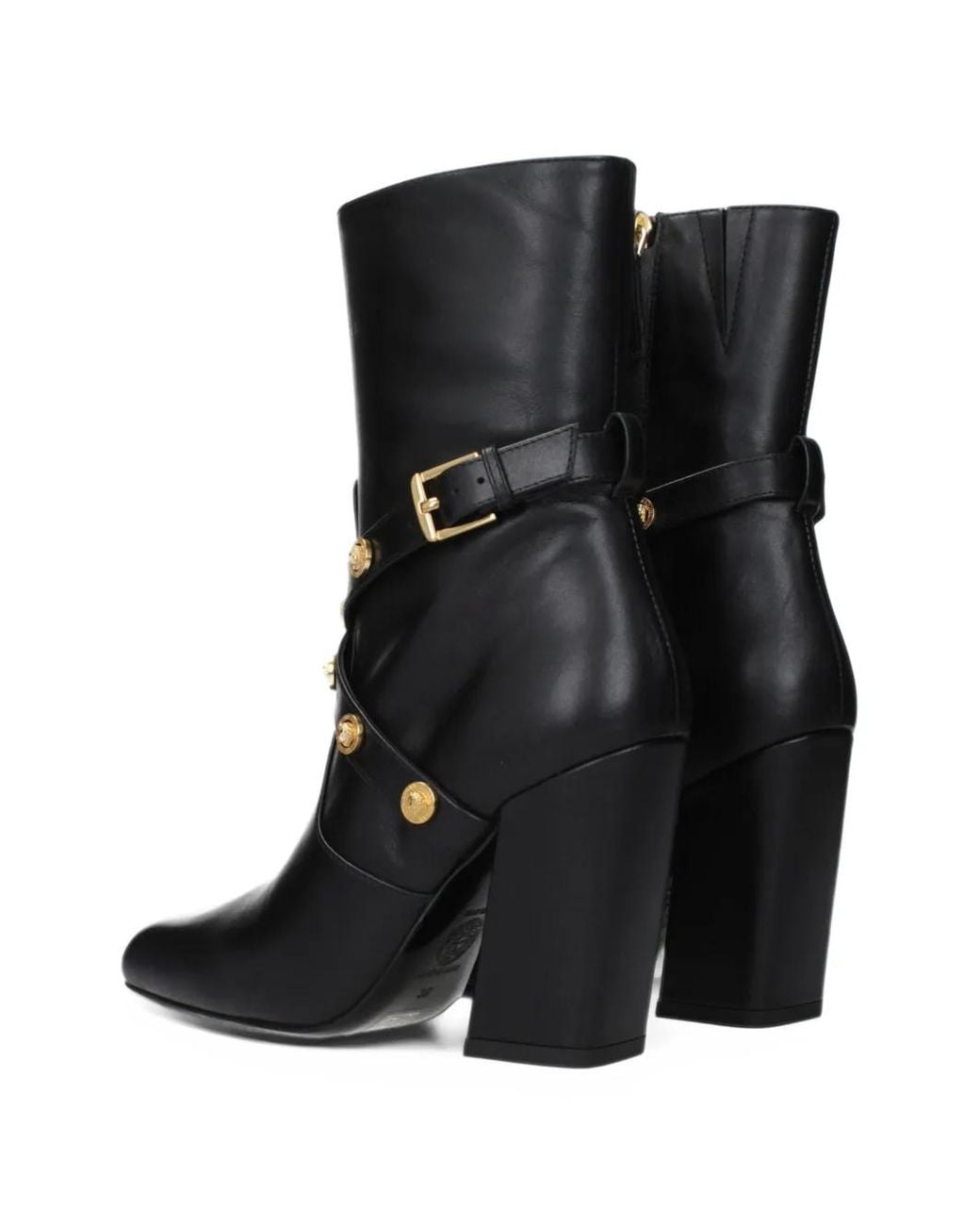 Versace Black Medusa Biggie Leather Ankle Boots