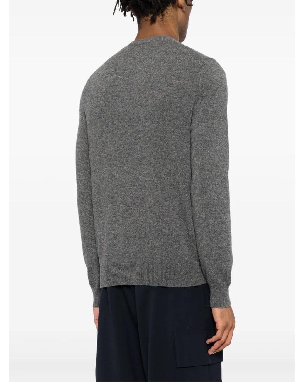 COMME DES GARÇONS PLAY Gray Heart-Patch Wool Cardigan