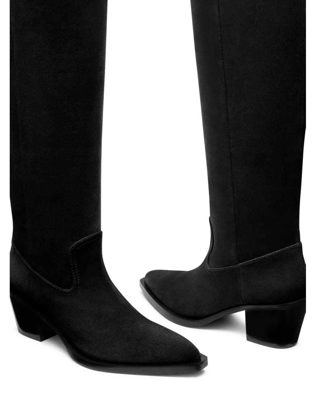 Stuart Weitzman Black Tate Knee-High Boots