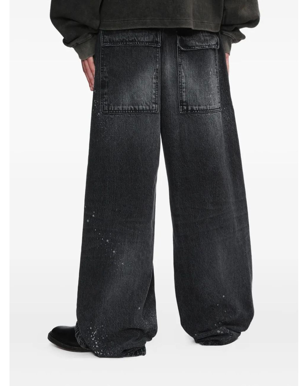 we11done Blue Patch Pocket Jeans for men