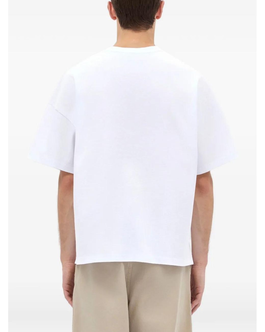 MSGM White Graphic T-Shirt for men