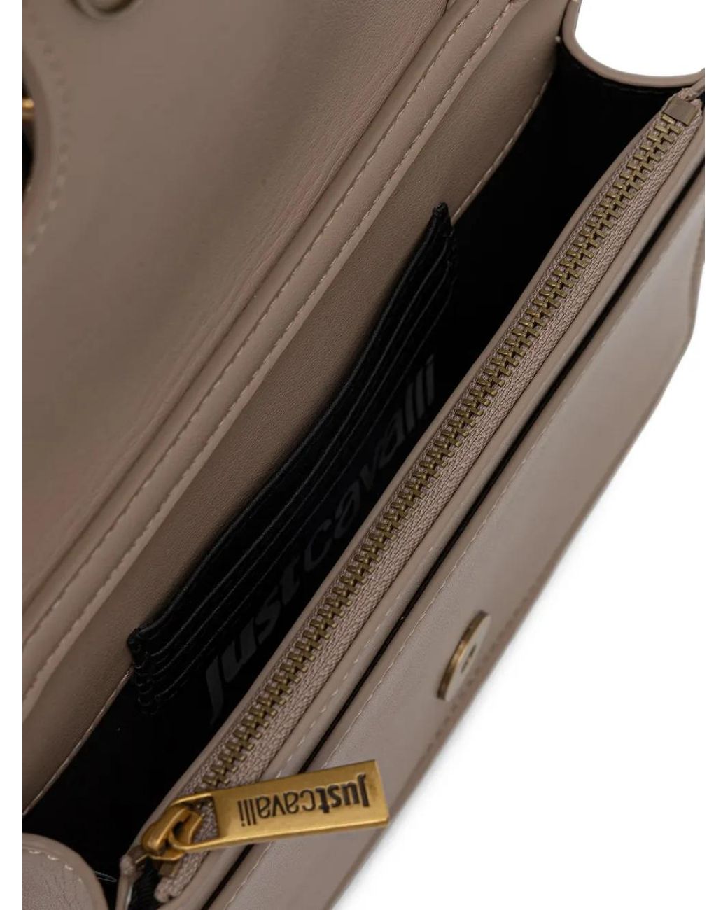 Just Cavalli Brown Iconic Snakes Cross Body Bag