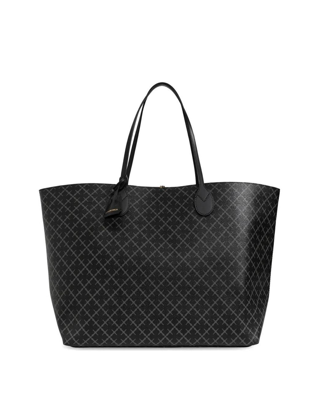 By Malene Birger Black Sac Cabas Abi À Motif Monogrammé