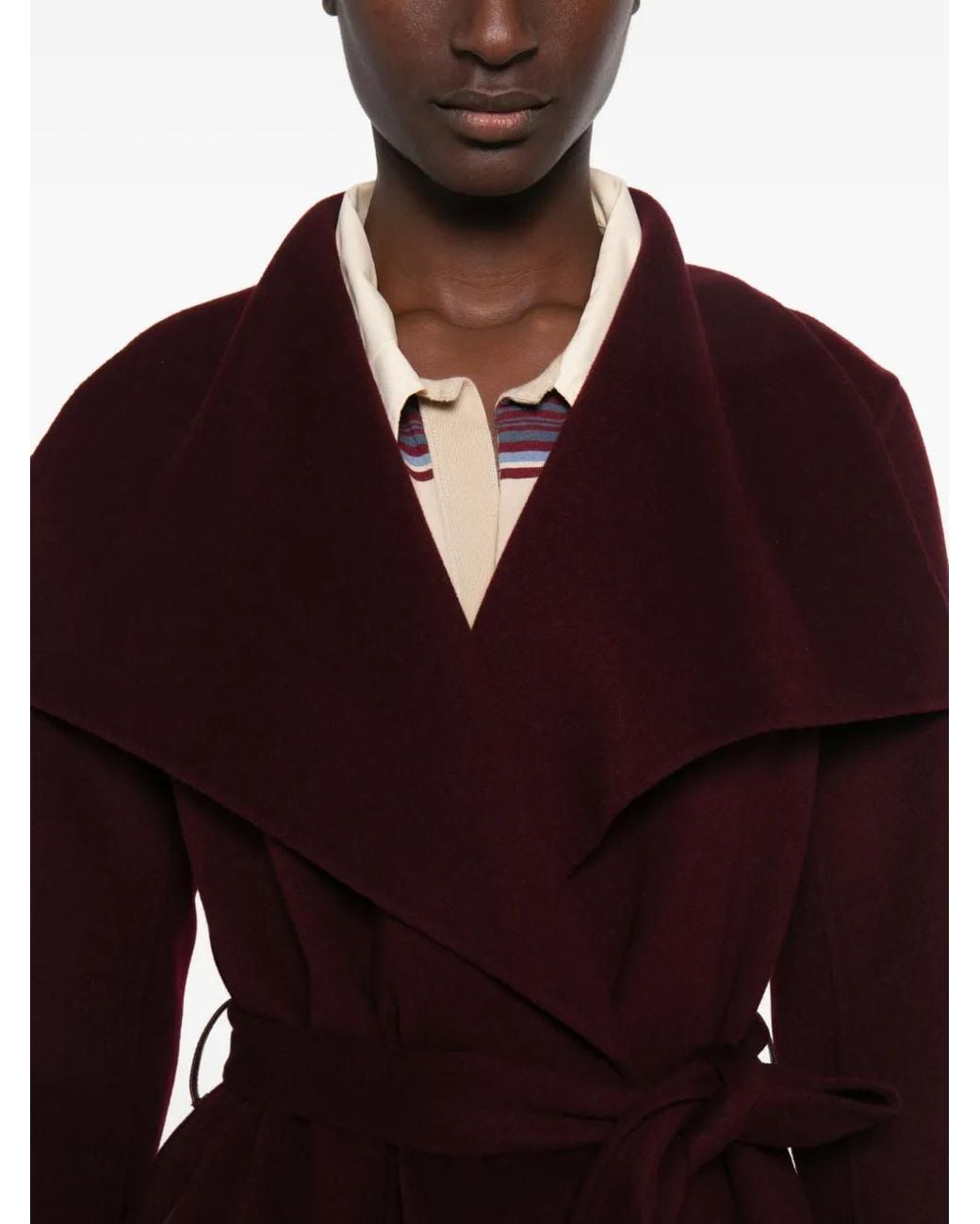 Mackage Red Mai Belted Wool Coat