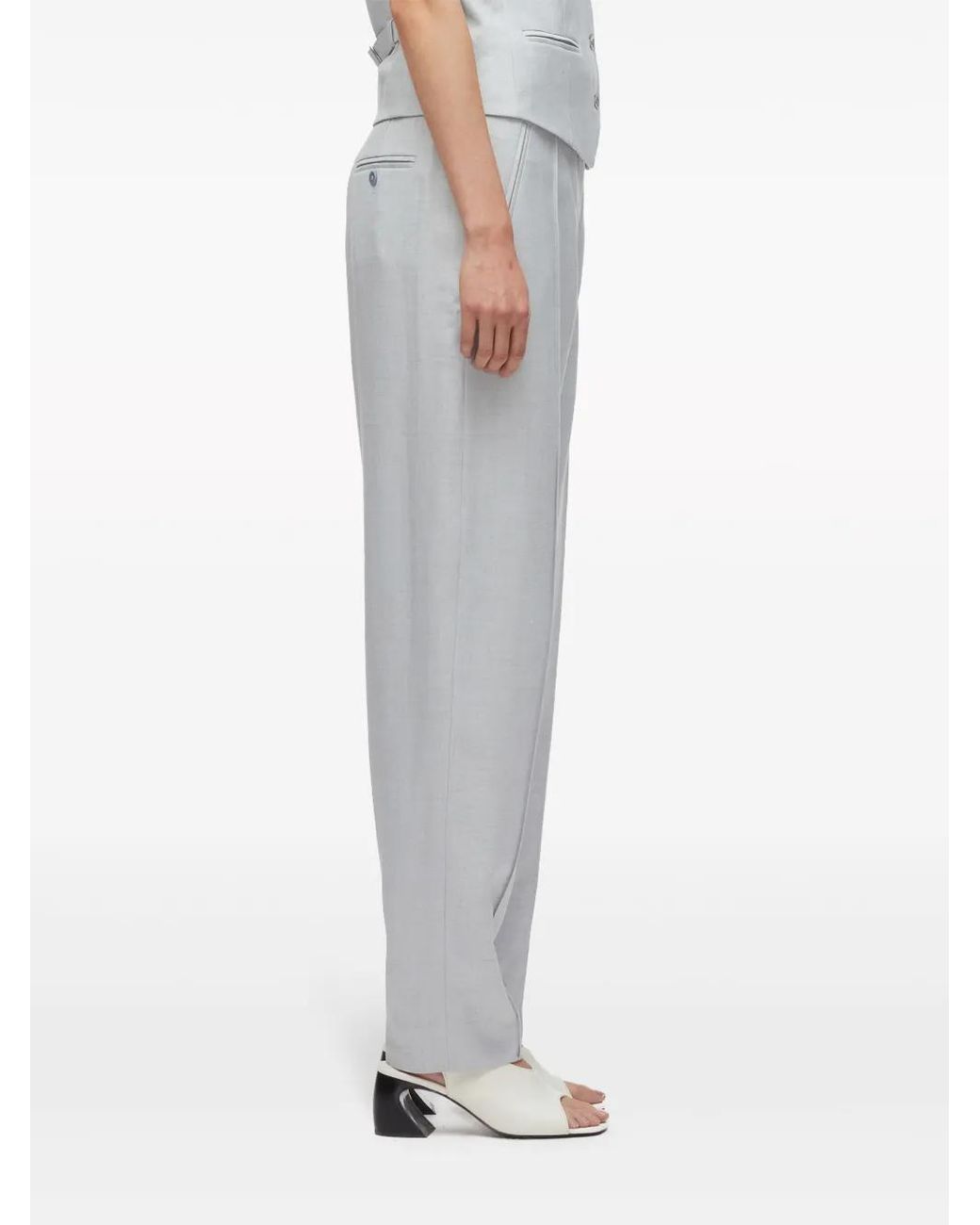 3.1 Phillip Lim Gray Tailored Tapered Trousers