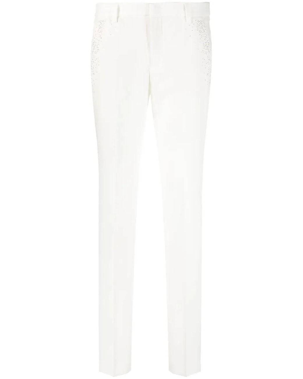 Zadig & Voltaire White Prune Rhinestones-Studded Trousers