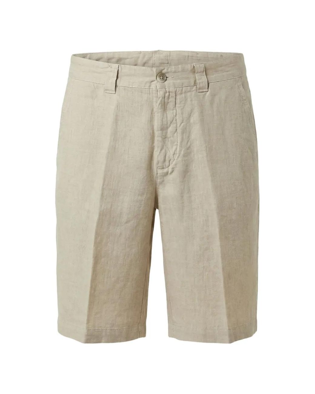 120% Lino Gray Linen Shorts for men
