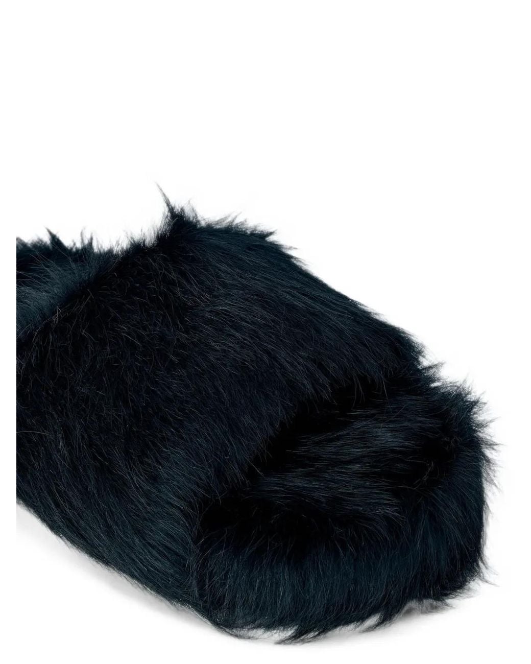 Rick Owens Blue Faux-Fur Slide Slides for men