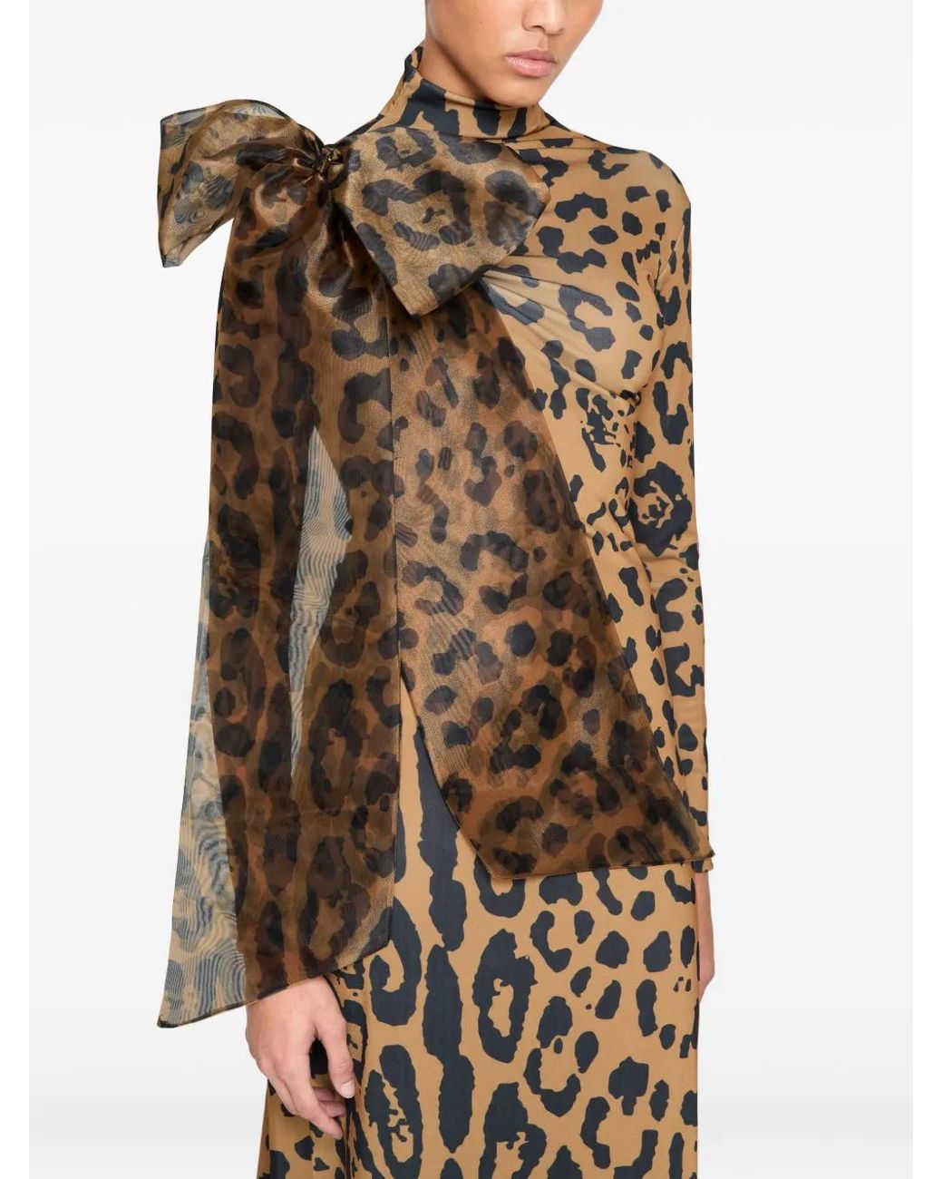 Atu Body Couture Leopard-Print Dress in Natural | Lyst