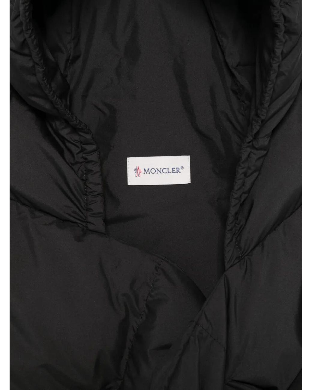 Moncler Black Hooded Scarf