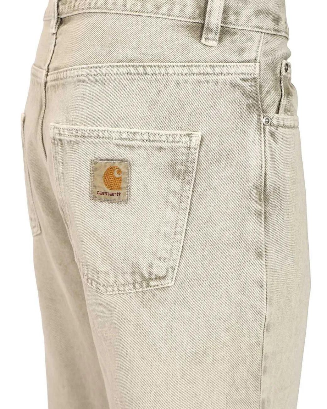 Carhartt Natural Newel Logo-Patch Jeans for men