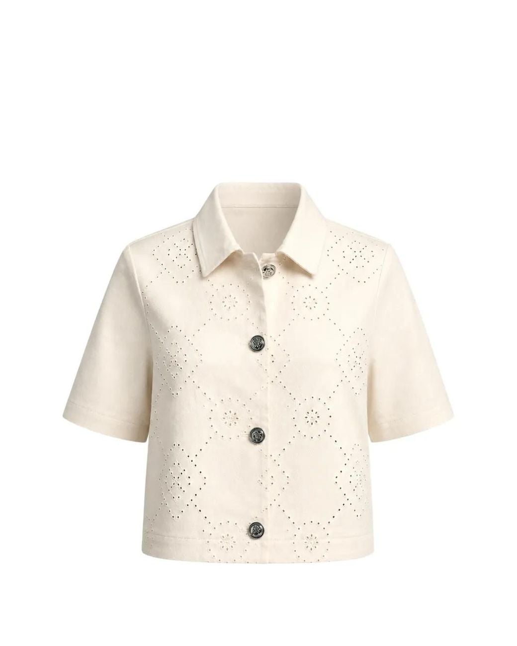 DKNY T-Shirt Met Ringlets in het Natural