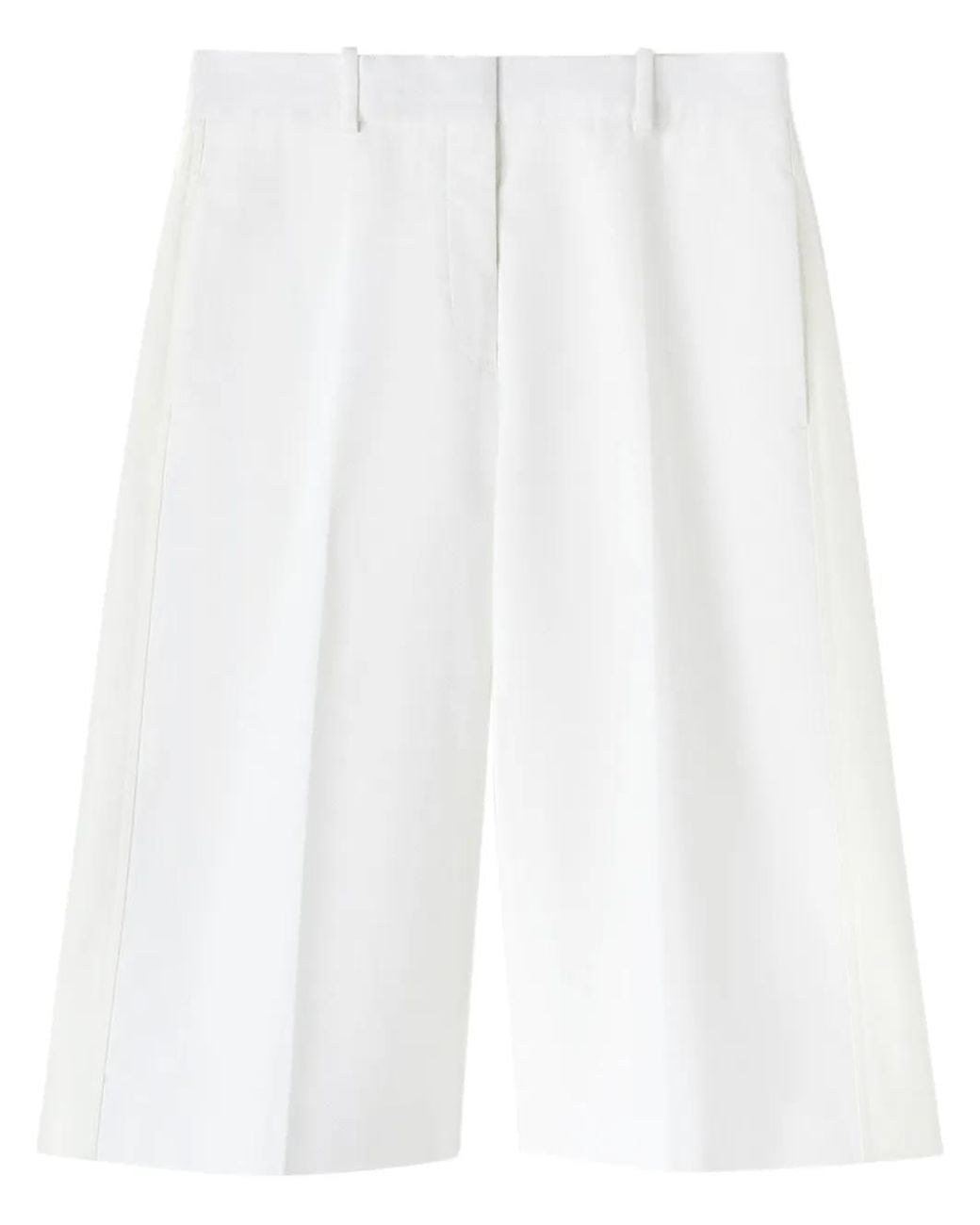 Jil Sander White Cotton Tailored Bermuda Shorts