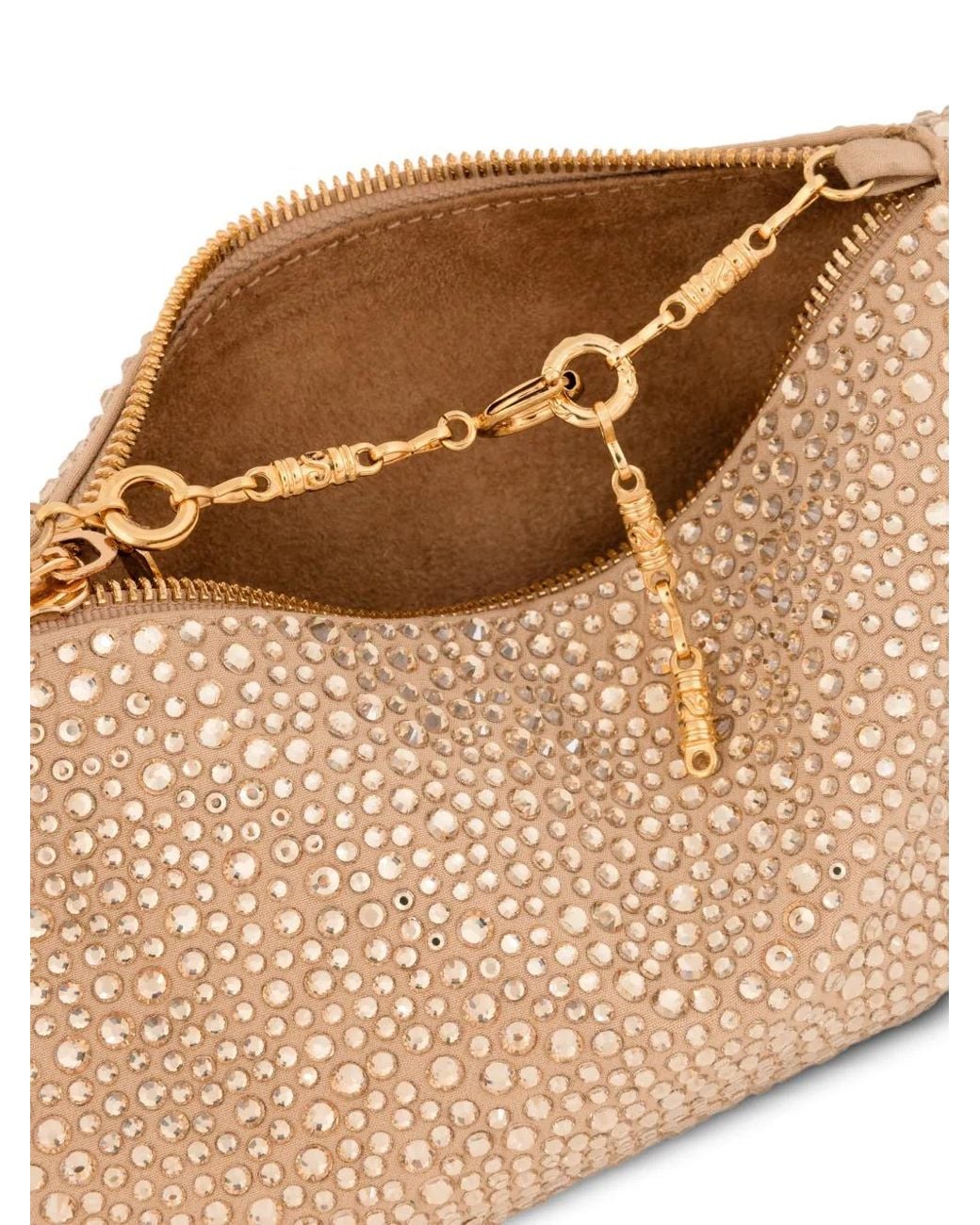 Gemy Maalouf Natural Crystal-Embellished Convertible Clutch Bag