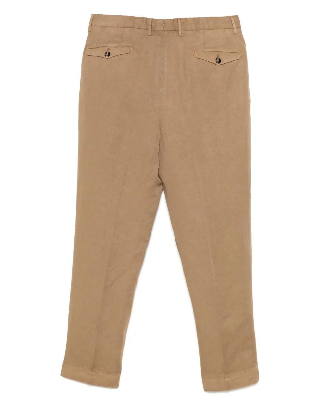 Dell'Oglio Natural Pleated Chinos for men