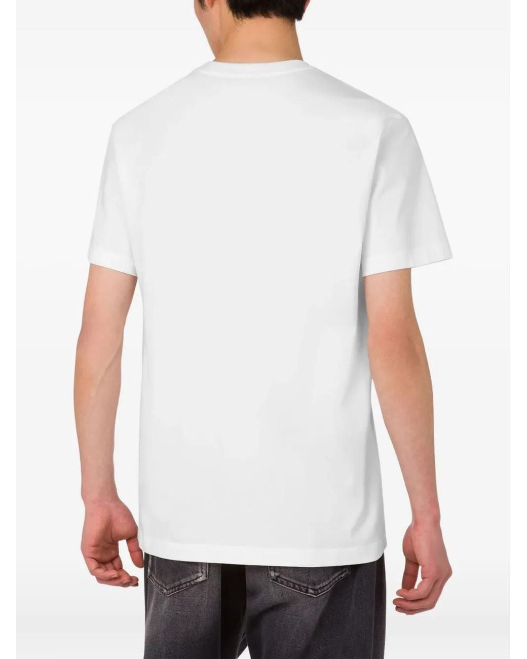 Moschino White Cotton Jersey T-Shirt for men