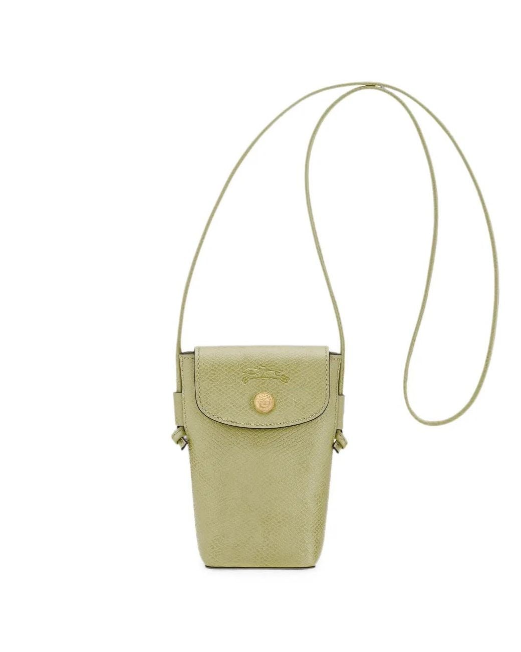 Longchamp White Épure Phone Case With Leather Lace