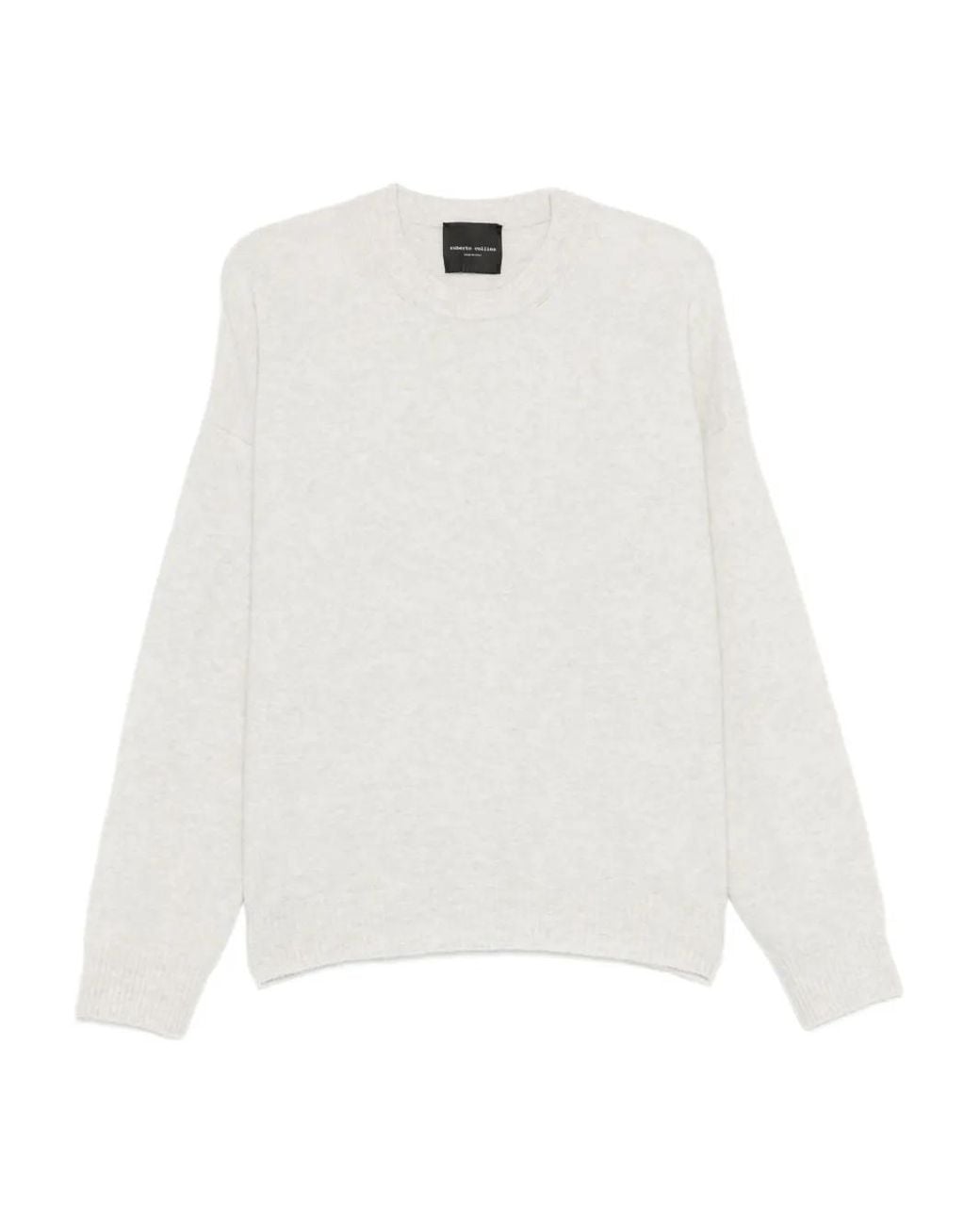 Roberto Collina White Cashmere-Blend Jumper for men