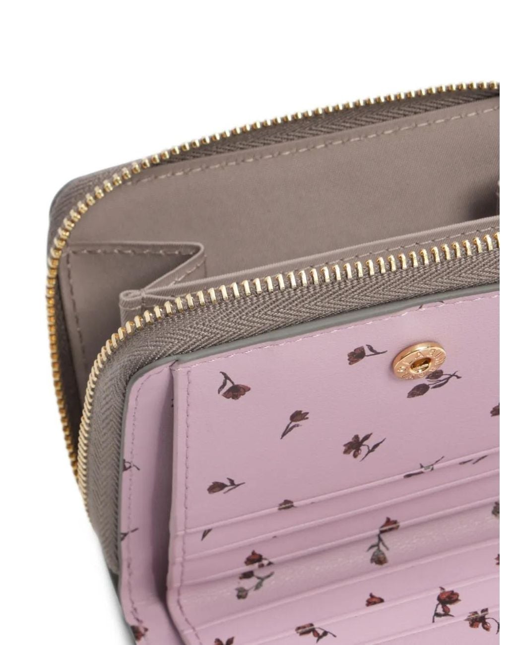 Bimba Y Lola Gray Leather Flap Purse