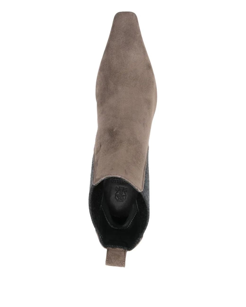 Brunello Cucinelli Brown Monili-Embellished Suede Ankle Boots
