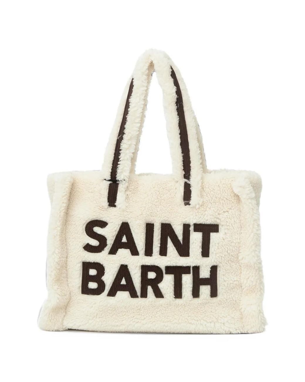 Mc2 Saint Barth Natural Colette Teddy Logo Tote Bag