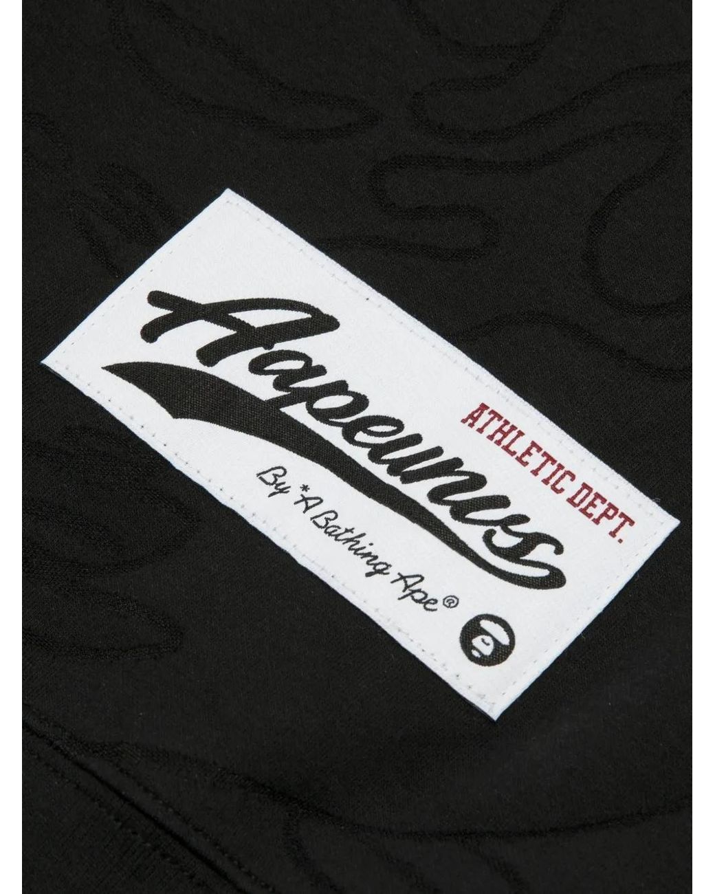 Aape By A Bathing Ape Black Moonface Logo Camo-Print Sweatshirt for men