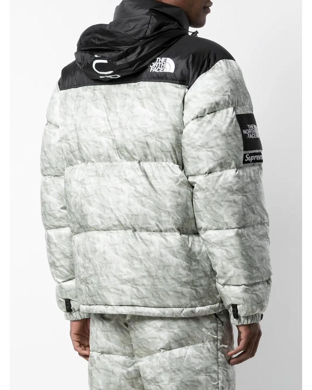 Supreme Black X The North Face Nuptse Paper-Print Jacket for men