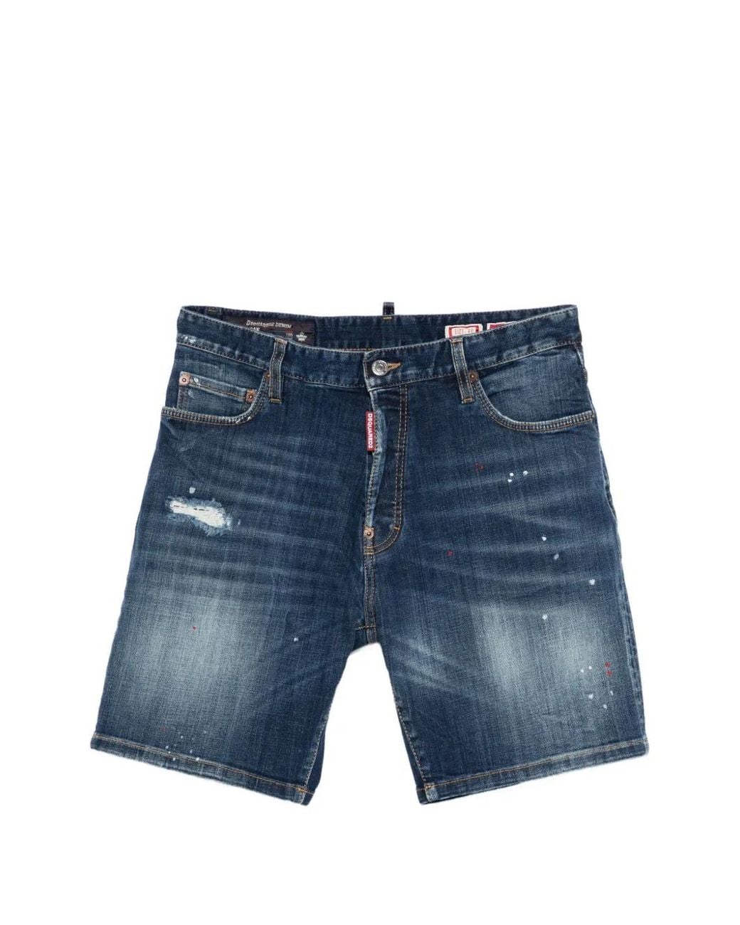 Bermudas Con Efecto Envejecido DSquared² de hombre de color Blue
