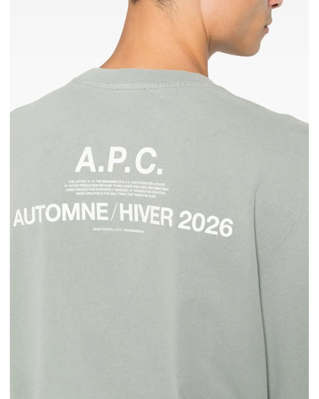 A.P.C. Gray T-Shirt Manches Long Apc Hiver26 Gots for men