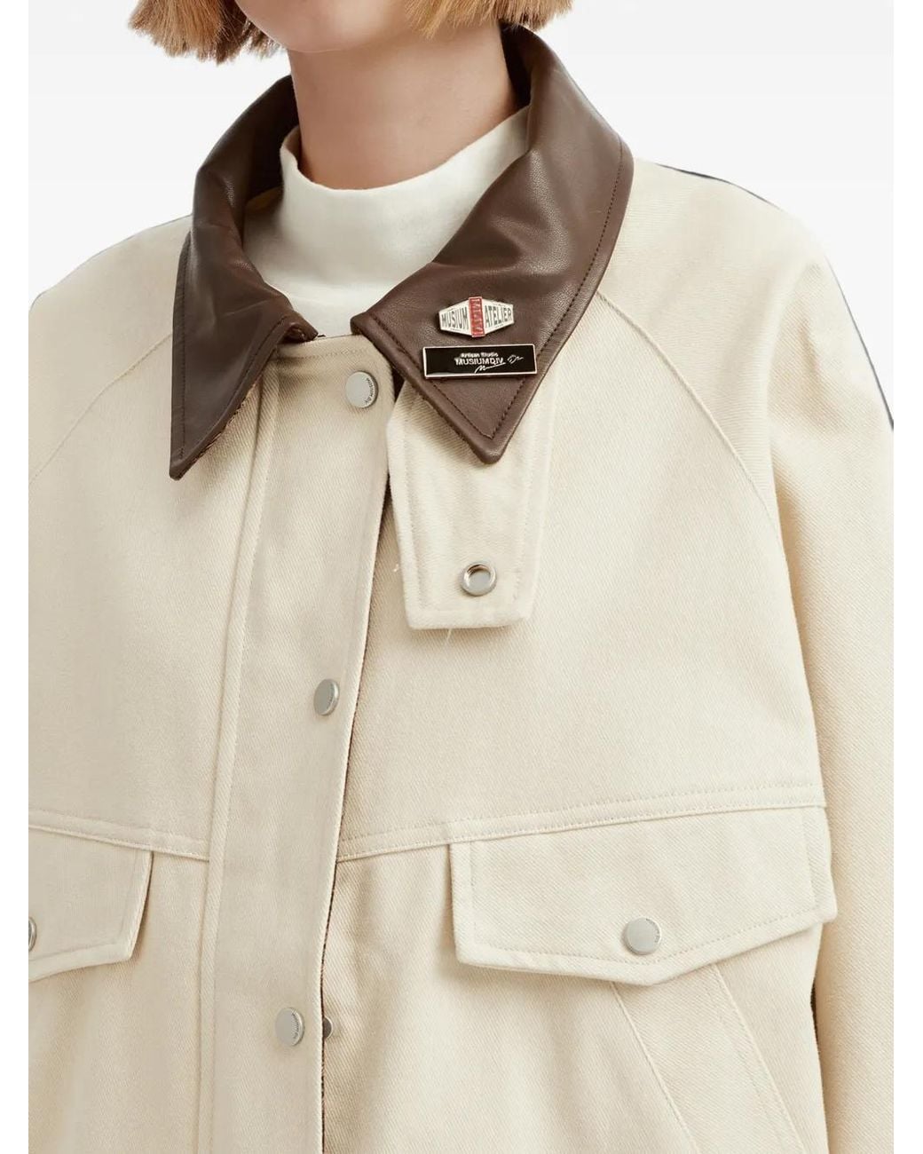 Musium Div. Natural Quilted-Panel Jacket