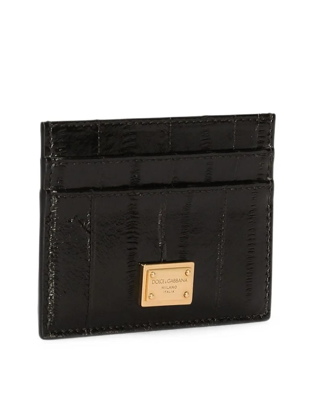 Dolce & Gabbana Black Eel Card Holder