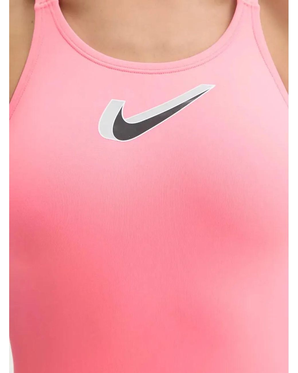 Nike Pink Swoosh Cut-Out Swimsuit