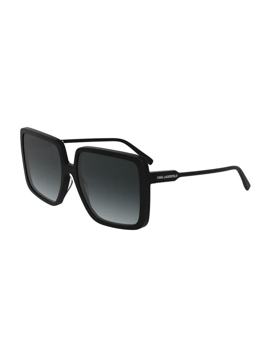 Karl Lagerfeld Black Rectangle-Frame Sunglasses