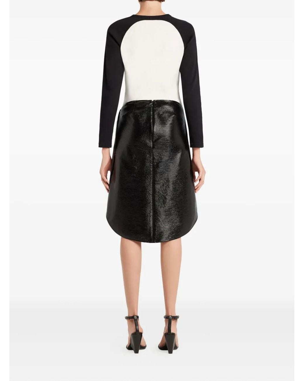 Courreges Black Rounded Hem Top