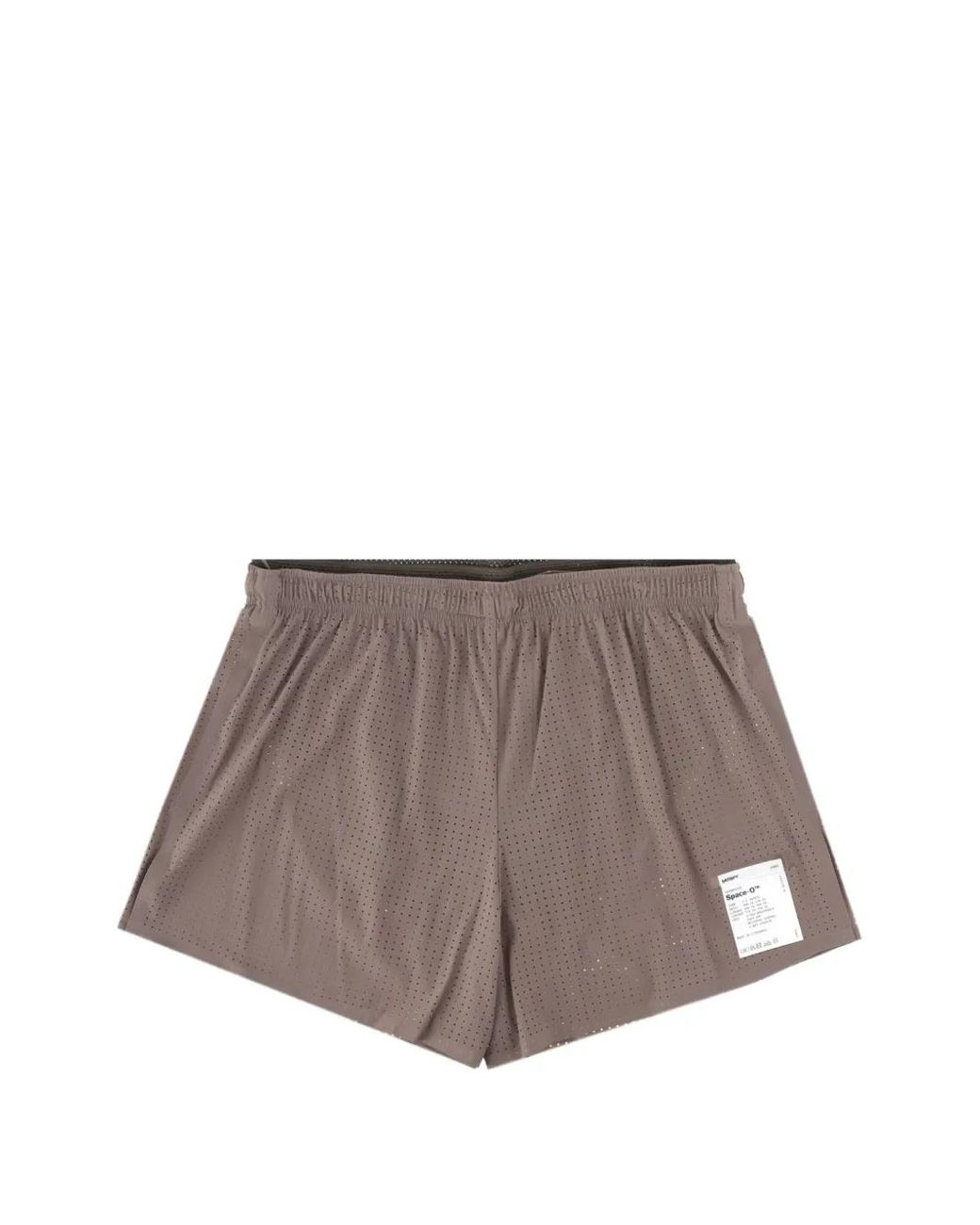 Satisfy Brown Space-O 5" Perforated Running Shorts for men