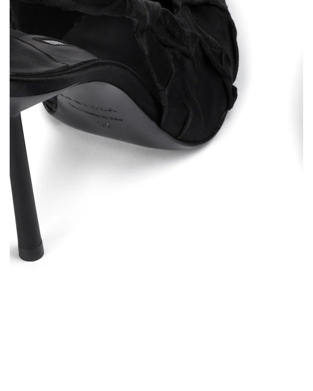 Le Silla Black Clivage Ruched-Satin Pumps