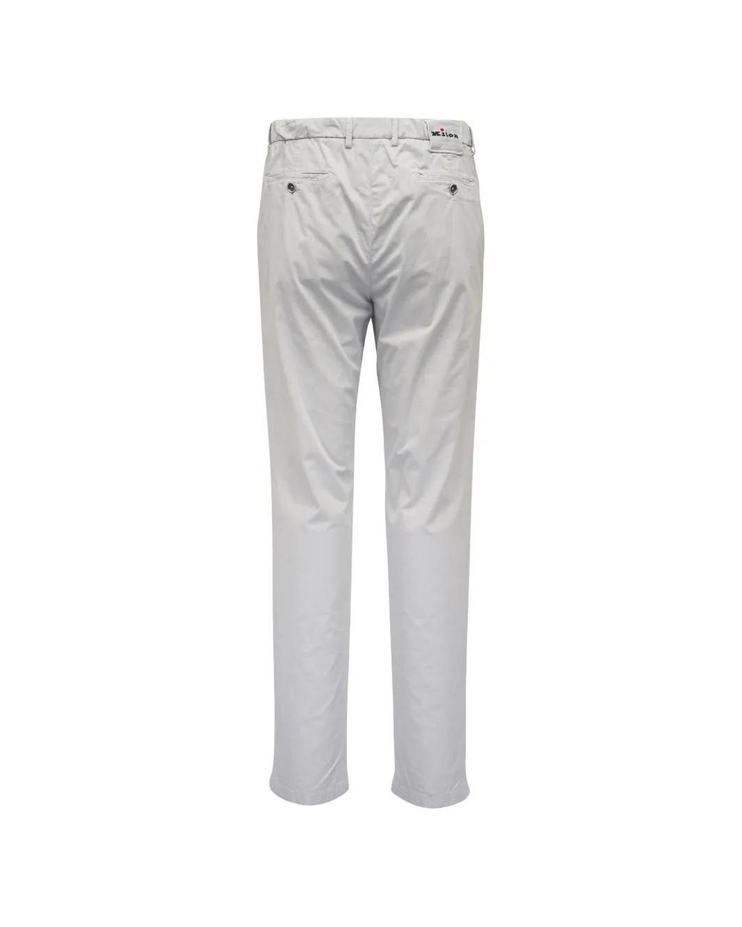 Kiton Gray Belt-Loop Buttoned Trousers for men