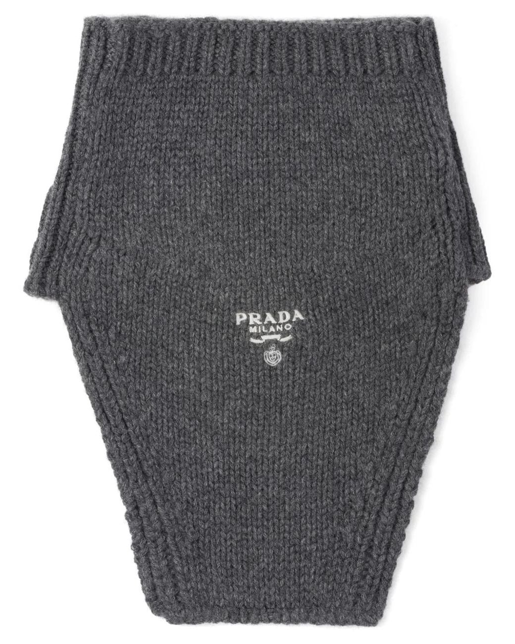 Prada Gray Slate Cashmere Neckwarmer for men