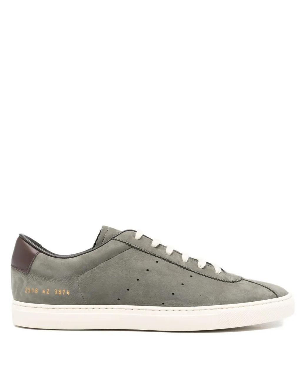 Common Projects Perforierte Sneakers Aus Wildleder in Gray für Herren