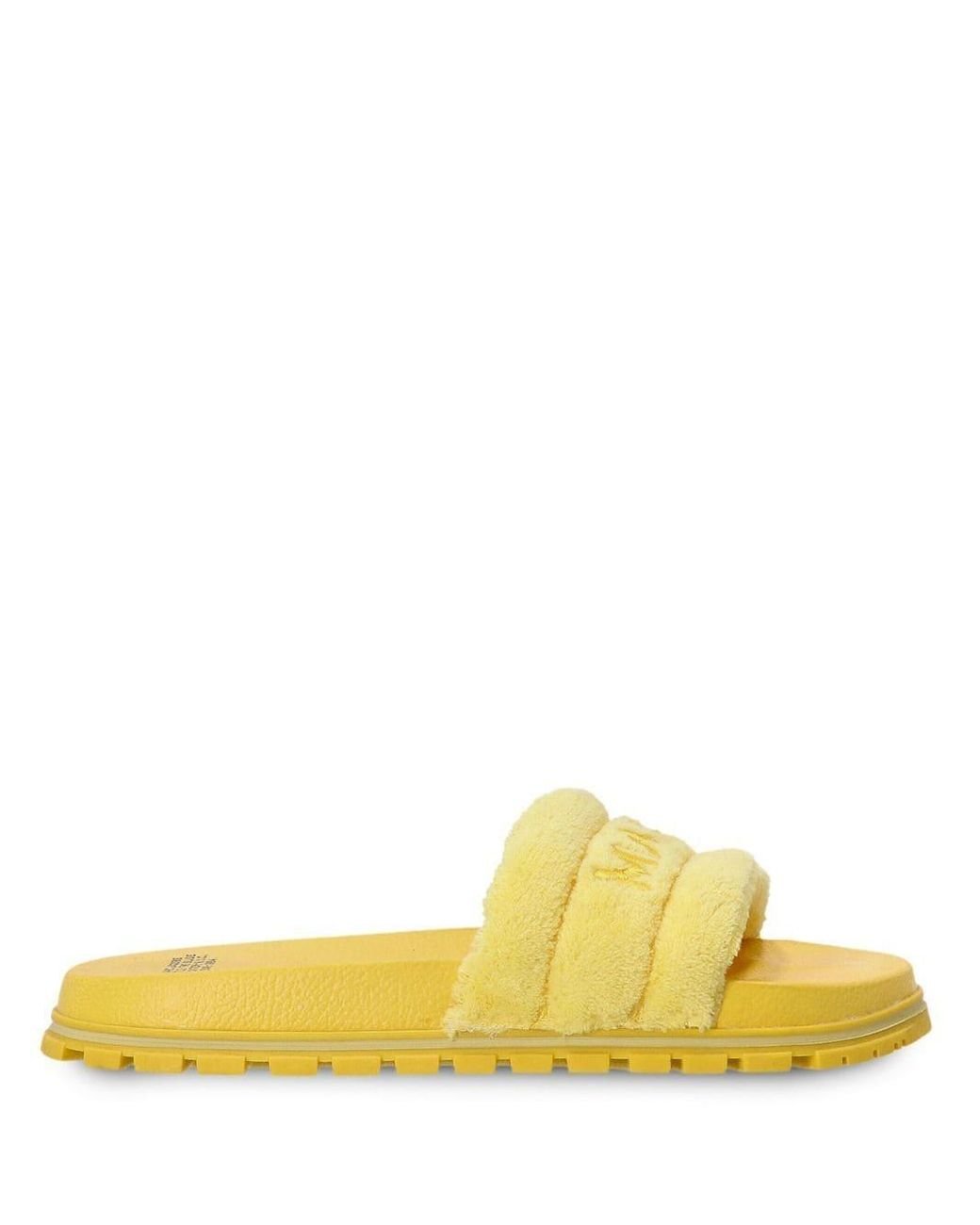 Marc Jacobs The Slide Logo-embroidered Slides in Yellow | Lyst