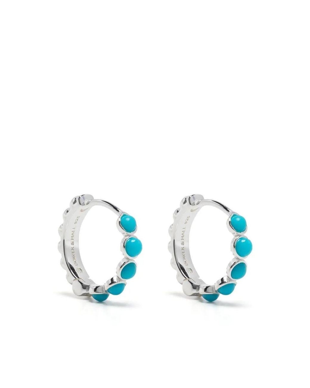 Dower & Hall Blue Medium Huggie Hoops