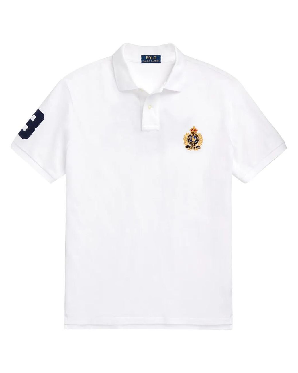 Polo Ralph Lauren Triple Pony-Embroidered Cotton Polo Shirt in White ...