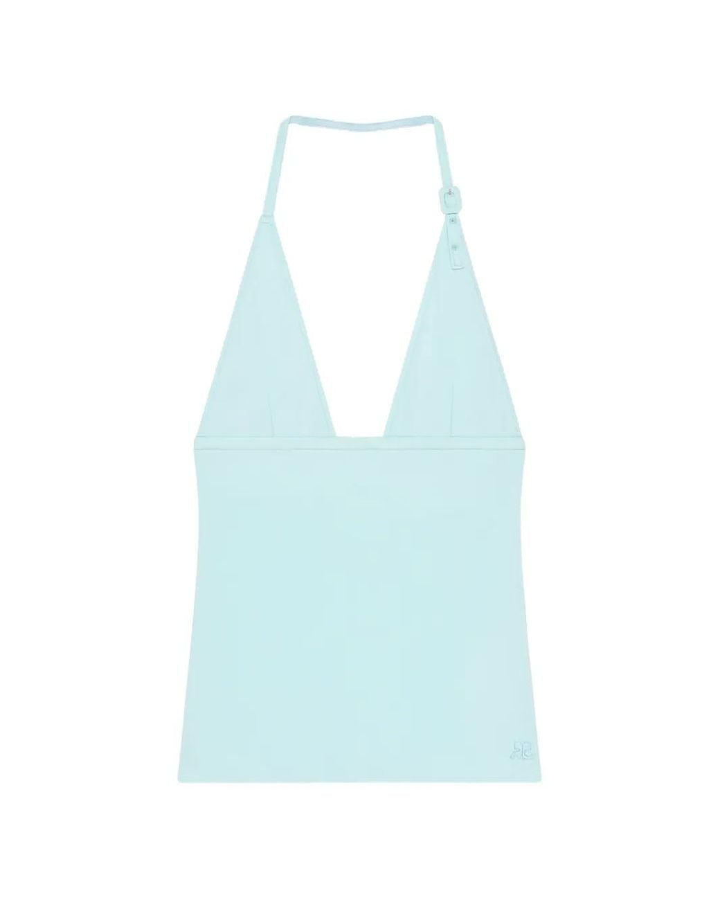 Courreges Blue Halterneck Tank Top