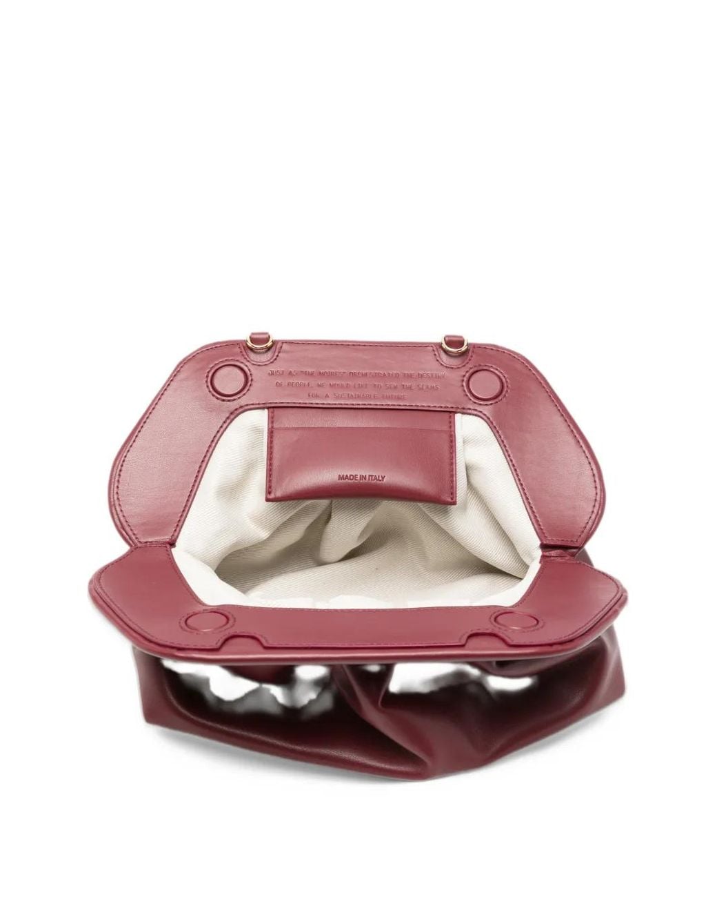 THEMOIRÈ Purple Bios Ruched Clutch Bag